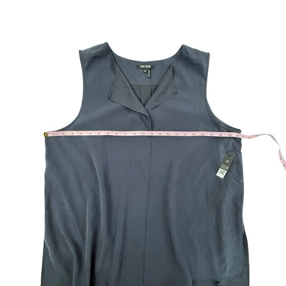 NEW NIC+ZOE Sleeveless V Neck Top Women Size XL Navy Blue Washed Midnight - Picture 8 of 9